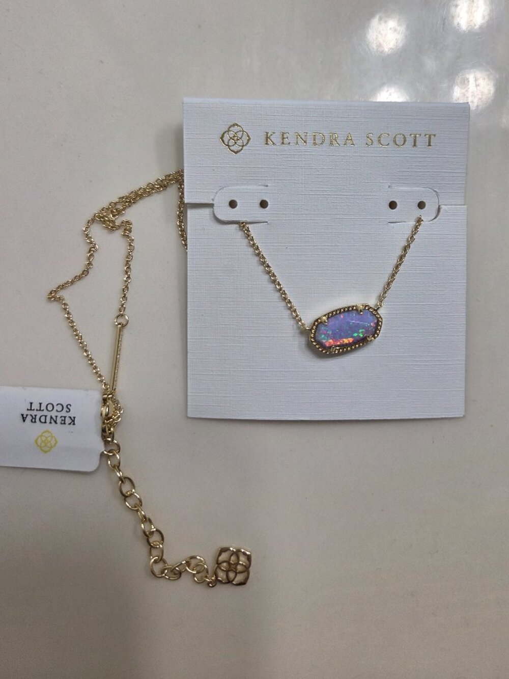 Kendra Scott Gold Iridescent Opal Pendant Necklace – NWT